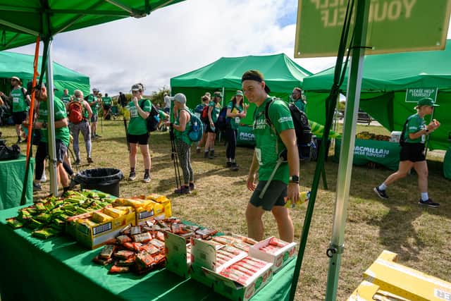 Macmillan proved themselves first-class organisers with food, water and toilets to keep hikers in top form for every stage.