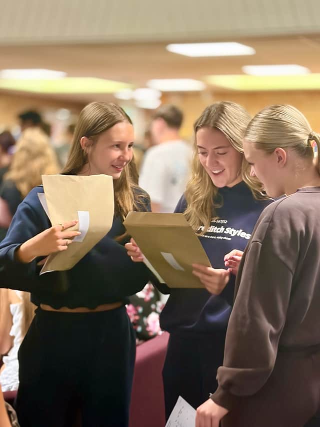 Eckington students celebrating their GCSE results