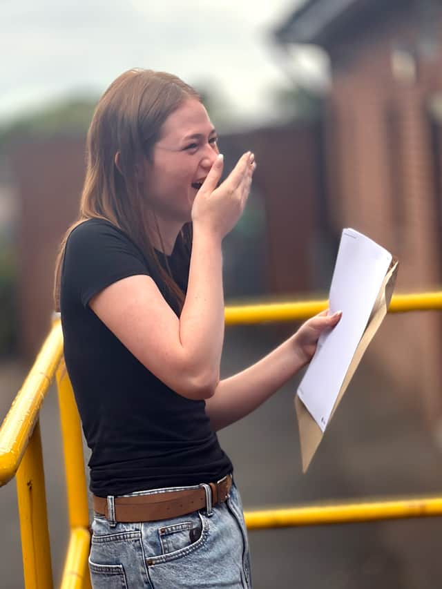 Eckington students celebrating their GCSE results