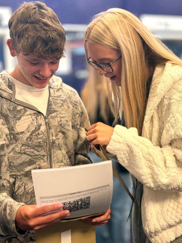 Eckington students celebrating their GCSE results