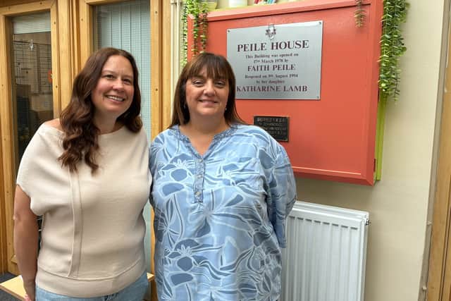 YWCA Yorkshire Manager, Claire Harding and Sheffield Foyer Manager, Samantha Mobbs