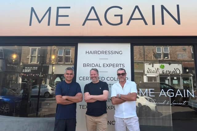 Salon owners Arnie Singh (left), Conrad Blandford and Laurent Berquet (right).