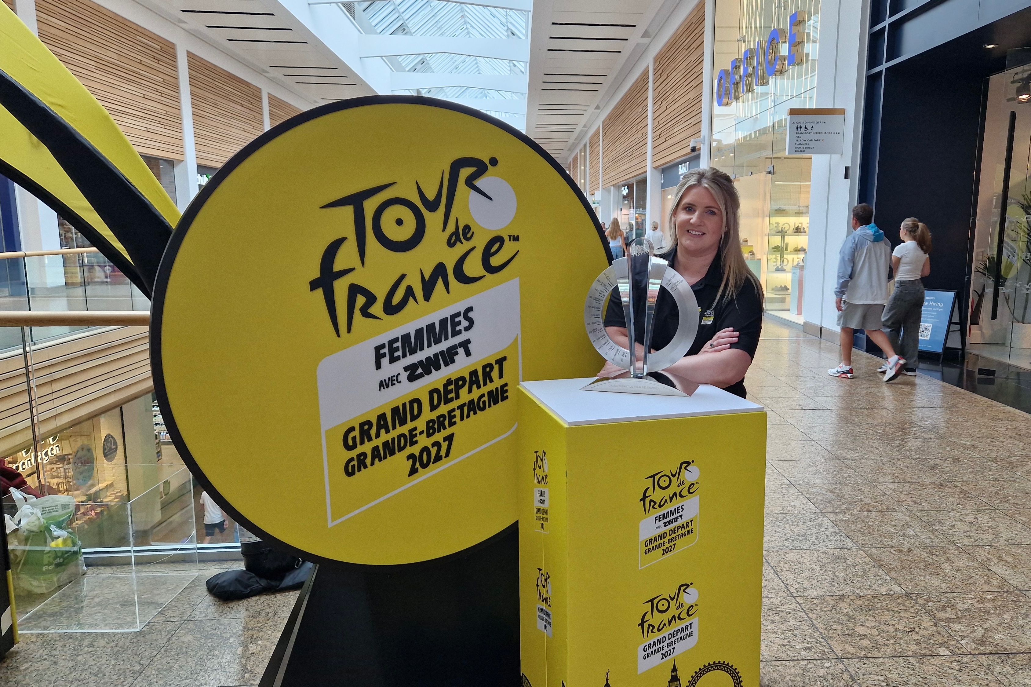 Tour de France trophy on display in Meadowhall