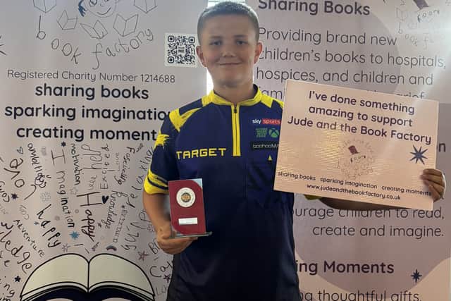 Jude after hosting his first darts tournament