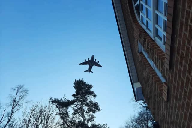A plane over Bawtry in 2021