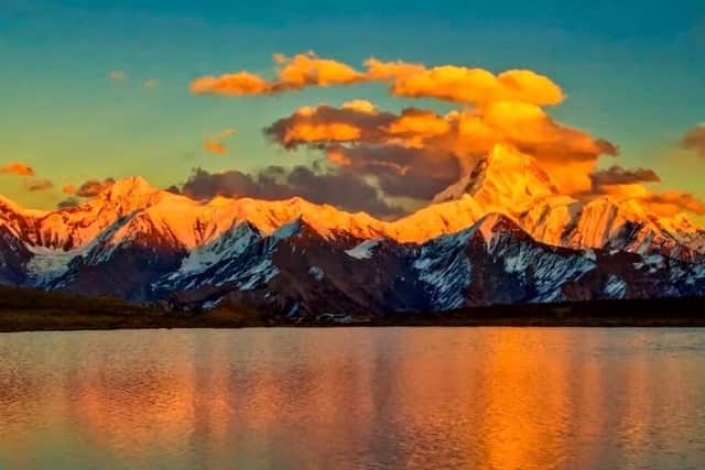 Gongga Mountain in the dawn.