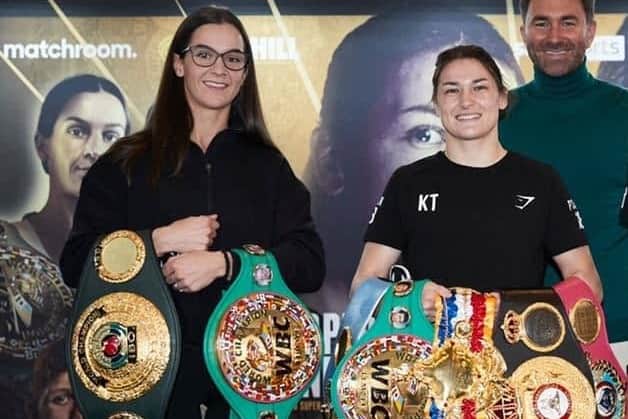 Terri Harper with all time great Katie Taylor