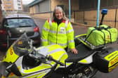Ann Pullin with her blood bike