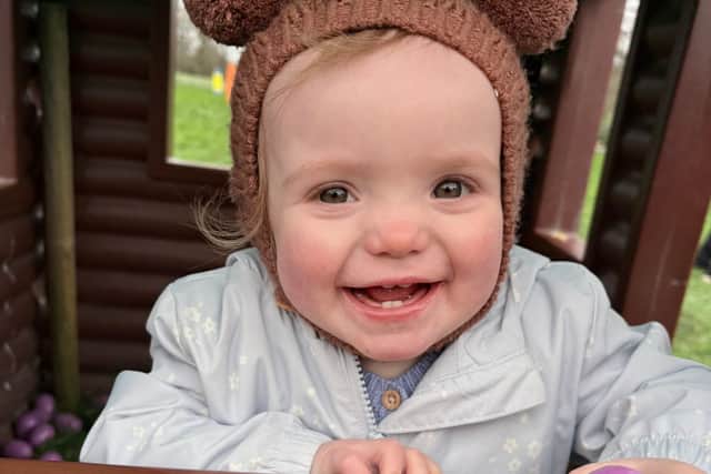 Hettie, 1, was rushed to Sheffield Children's by Embrace Transport.
