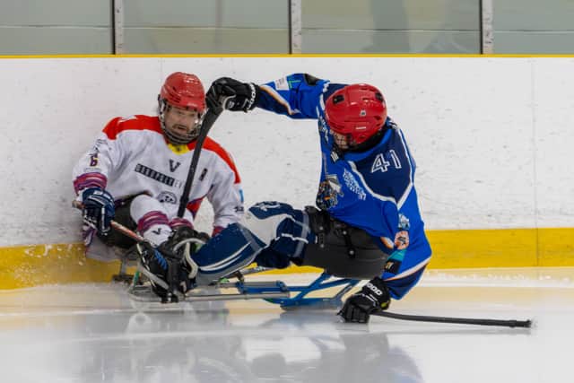 Up against the boards
