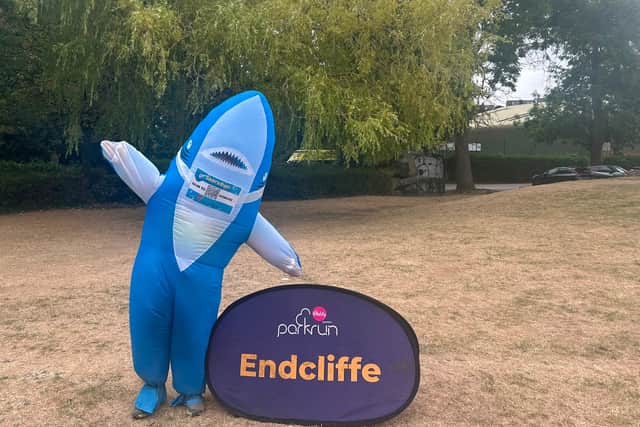 The shark costume added heat to the summer challenge.