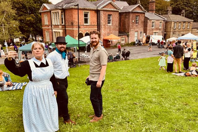 Local volunteer Kathleen Jordan as Florence Nightingale who is believed to have played at Meersbrook Hall as a child