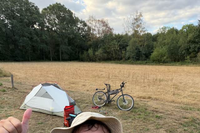 One of the many campsites Dan has used as his home for the night
