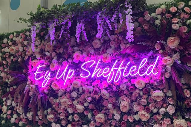 Neon sign in the Student Union of The University of Sheffield