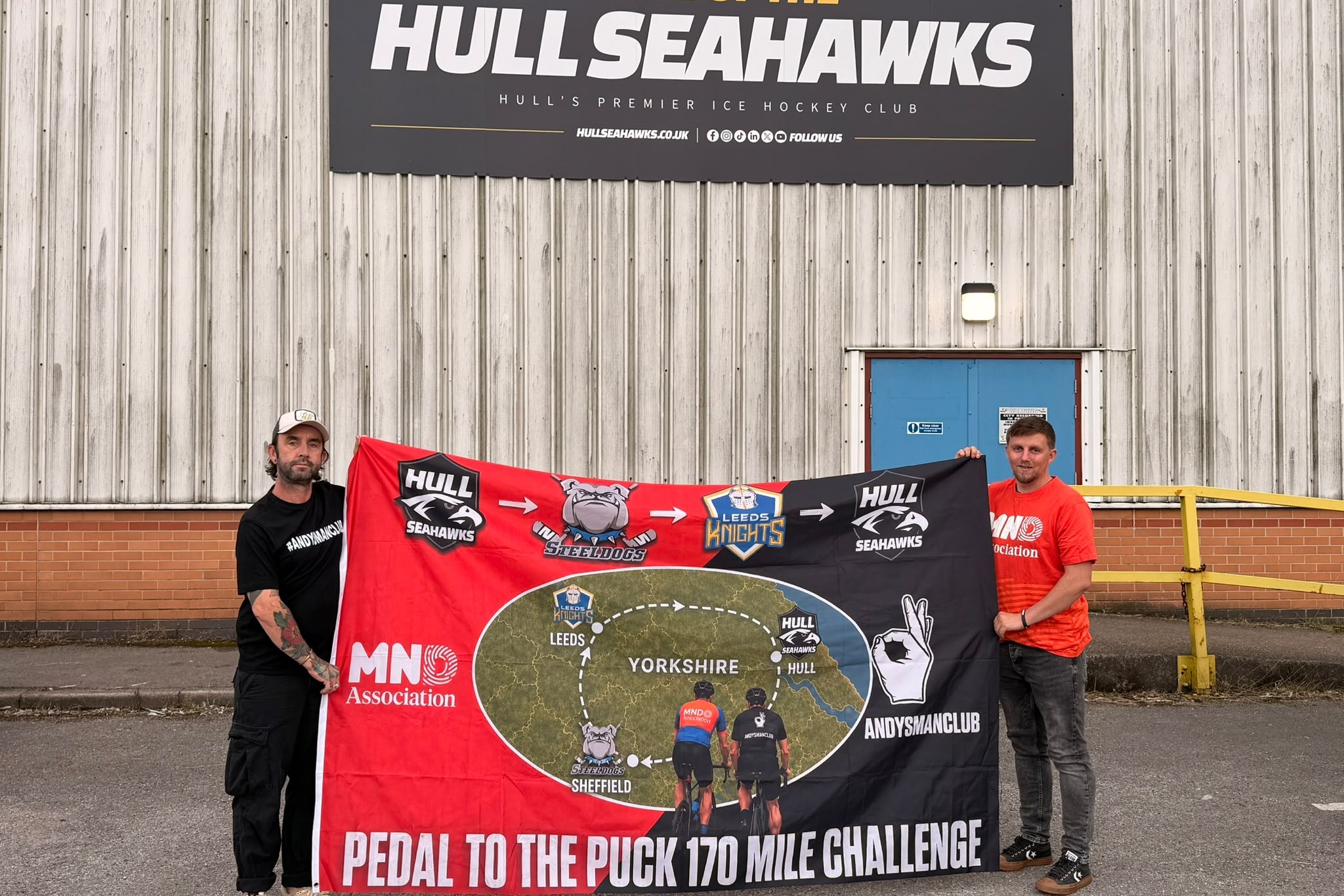 170 mile 'Pedal to Puck' charity cycle ride arriving in Sheffield