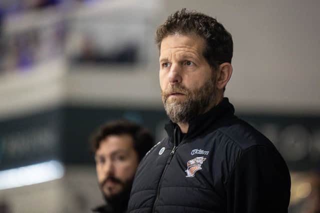 Aaron Fox behind the Steelers bench in Coventry on Sunday