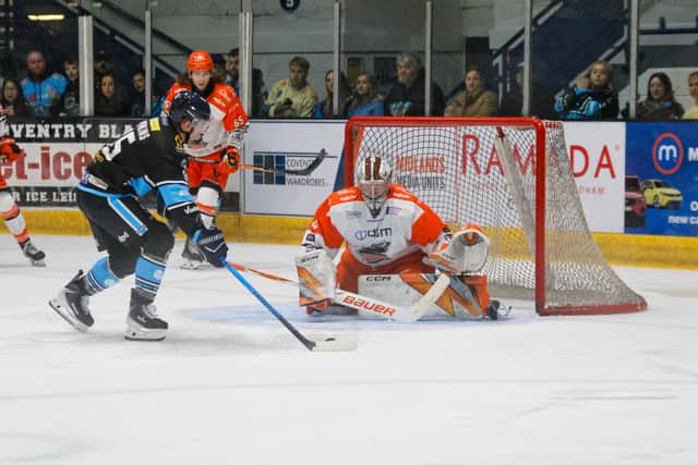 Goalie Lucas Brine made several key saves in Coventry