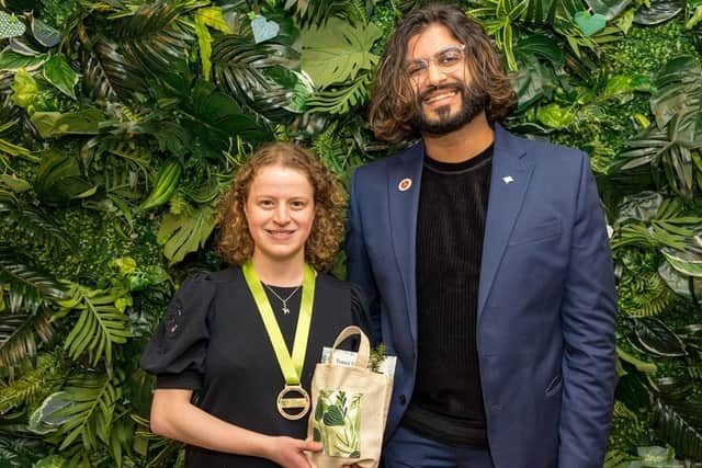 Councillor Parekh and Olivia Blake MP at the national Green Heart Hero Awards.