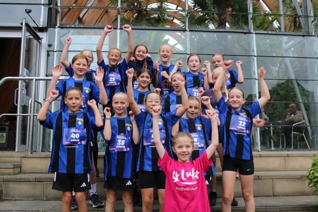 Young supporters also took part in the Mini and Junior Runs for St Luke's, including the Ridgeway Lionesses_U12s.