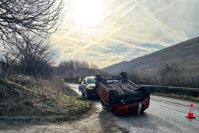 The car Clara was a passenger in flipped over on the Snake Pass.