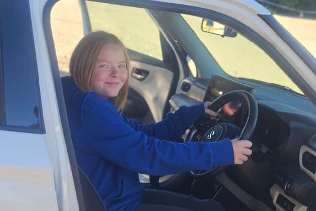 Ready, Steady, Go Bella Moulton having her first lesson.
