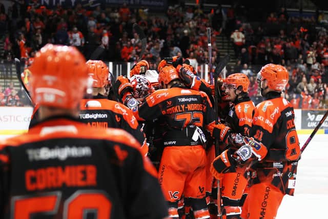 Celebrations all around after the win