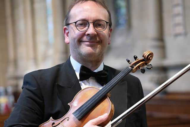 Violinist David Milsom is one of the three soloists at the Brigantes Orchestra November concert.