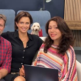 Podcast presenters (from left to right) Stephen Mayes, Heather Stewart-Whyte and Christina Vaughan