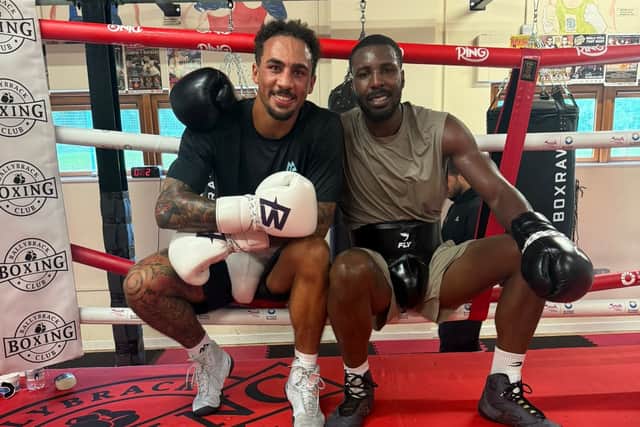 Shakiel Thompson at Ben Whittaker's training camp