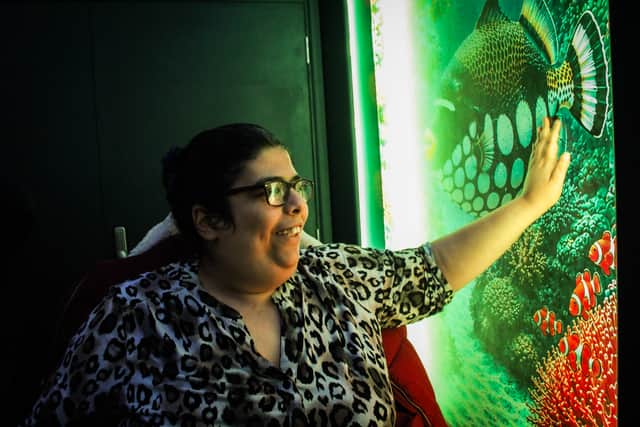 Zahara enjoying the underwater theme