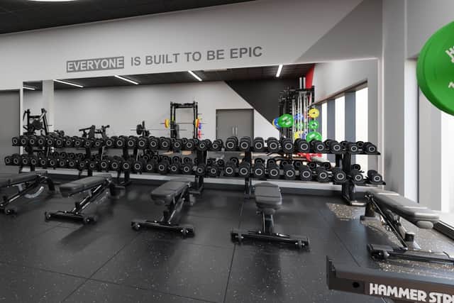Artist impression: The new space will feature a full Life Fitness free weights installation, including three lifting platforms, two Olympic benches, a glute drive machine, belt squat machine and dumbbells ranging up to 50kg.
