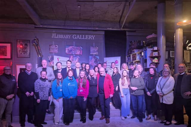 Crowds gather to hear plans for the book a few months' ago