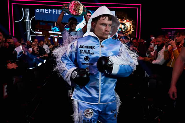 Dalton Smith marching towards a Hillsborough night to remember.
Picture By Mark Robinson Matchroom Boxing
