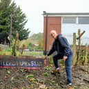 Keith Twiss and Alan Bews discovered the vintage sign whilst clearing Mr Twiss' garden