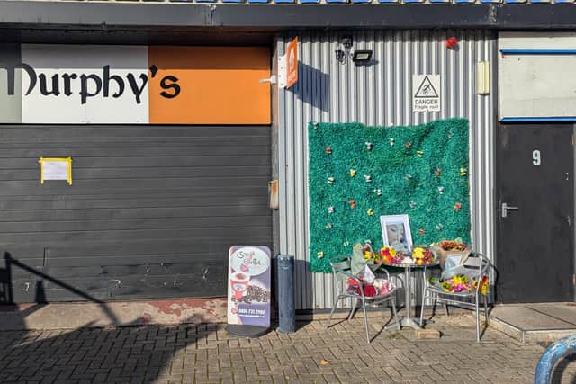Tributes were left outside Murphy's cafe, where Sophie worked