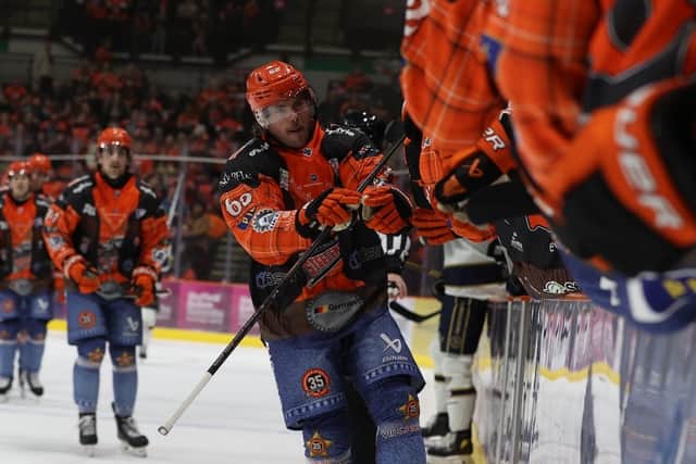 Twice Jasper celebrate back at the team bench after scoring on Sunday
