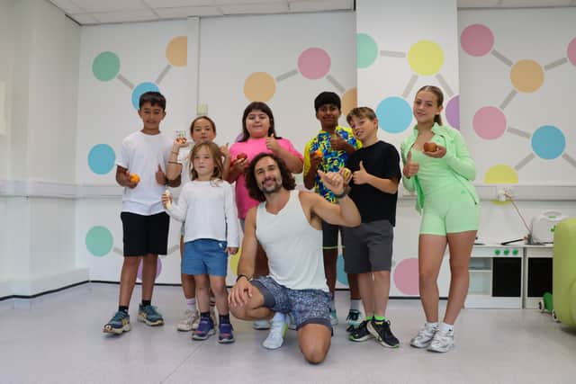 Sheffield Children's patients with The Body Coach Joe Wicks