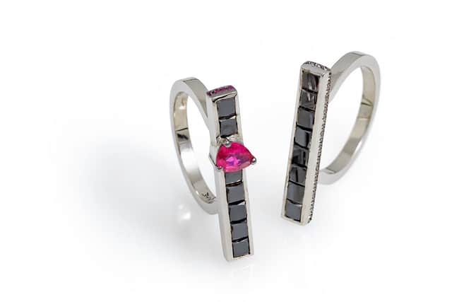 Black diamond rings by Maria Frantzi