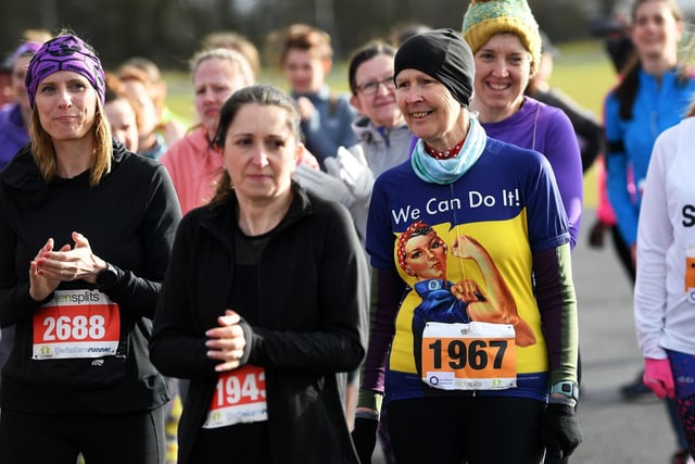 Women come together to run in aid of International Women's Day on Sunday.