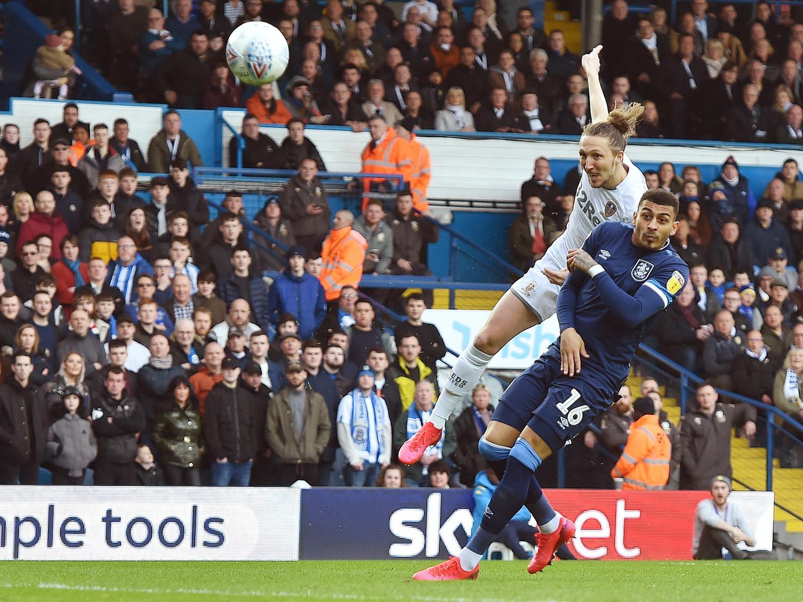 Leeds United defender Luke Ayling opens the scoring at Elland Road. (Image: Jonathan Gawthorpe)