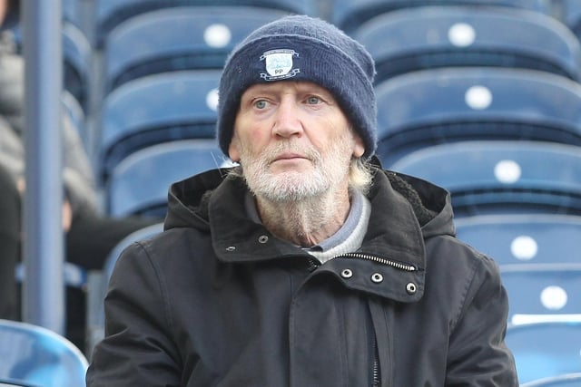 One Preston fan waits patiently for the upcoming game.