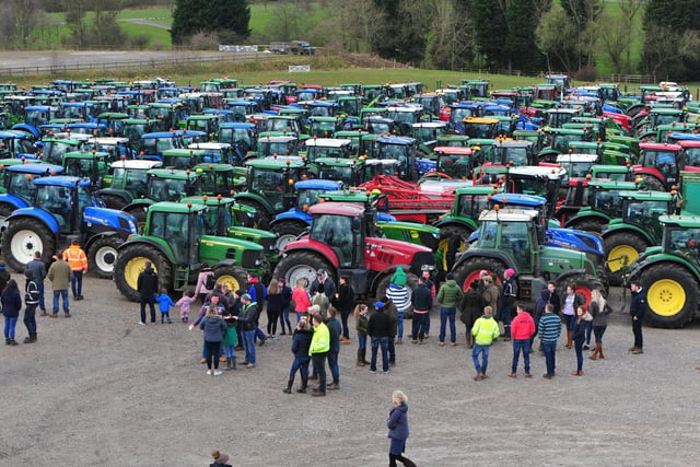 The tractors gather at Harrogate Showground