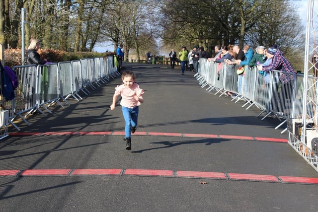 Roma was at top speed as she waited for her mum, Vicki, to complete the route.