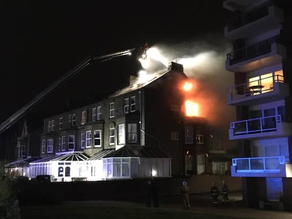 Fire crews were called to reports of a fire at a block of flats in North Promenade at 11.24pm last night (Monday, March 9)