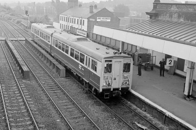 Pictured at Westgate Station around 1980, here's the then new diesel train.