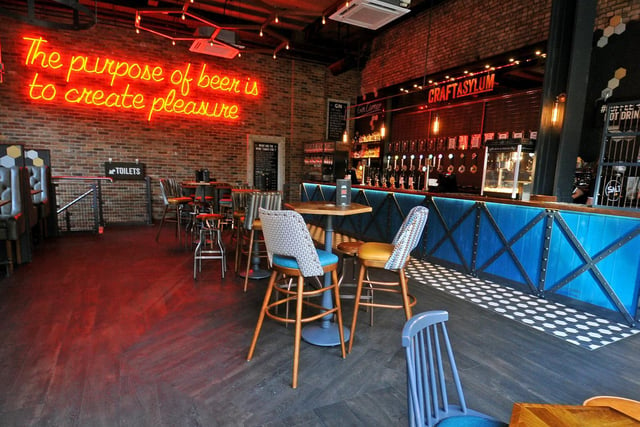 The original Craft Asylum, located in the eye-catching Candle House at Granary Wharf, has made the list. One reviewer said: "It's the quieter of the two Craft Asylum pubs. Lovely area overlooking the wharf and a HUGE gin menu."