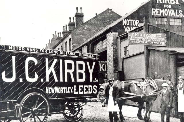 'Motor vans for long distance removal' was on offer from J.C Kirby and Son in New Wortley.