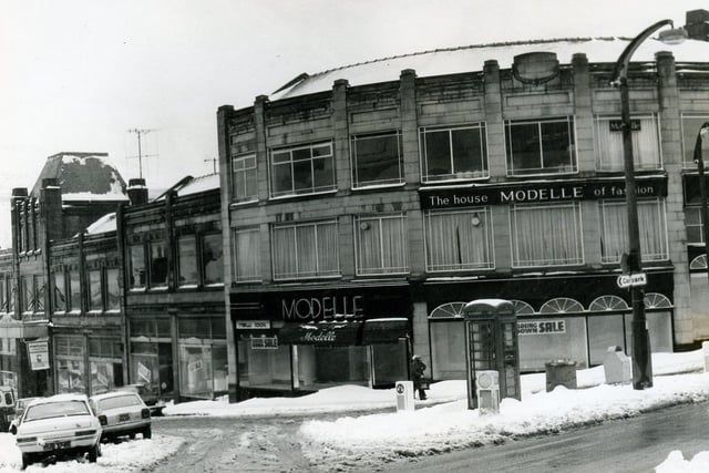 This picture from 1973 shows Modelle fashion shop which stood in a prominent position at the top of Woolshops by Market Street.