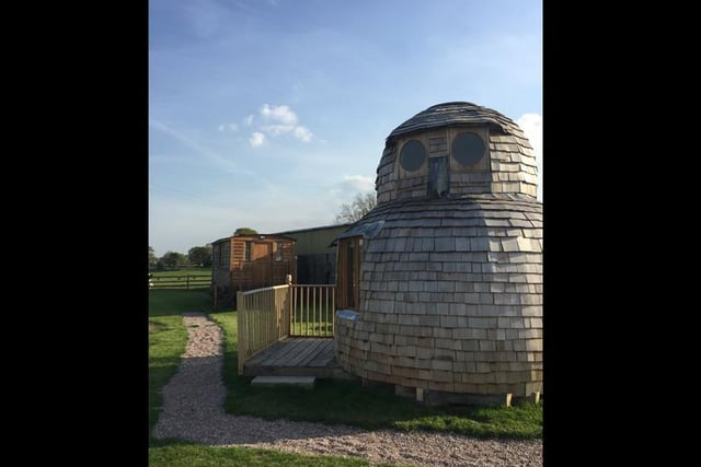 A bespoke Owl has views of the rolling Cheshire countryside, close to Nantwich which is full of historical interest and great pubs and restaurants. All necessities including a separate bathroom with toilet, sink and shower. Very comfortable bed settee with bedding. It is fully insulated and cosy.