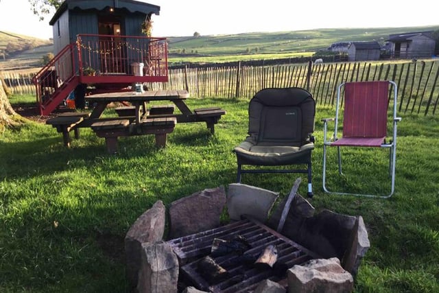 Inside is a fantastic wood burning stove to keep your warm and snug on chilly nights and a comfortable double bed. At the end of the field away from the Hut is located a modern toilet and shower in a stone building 100m away. Also fridge facilities.